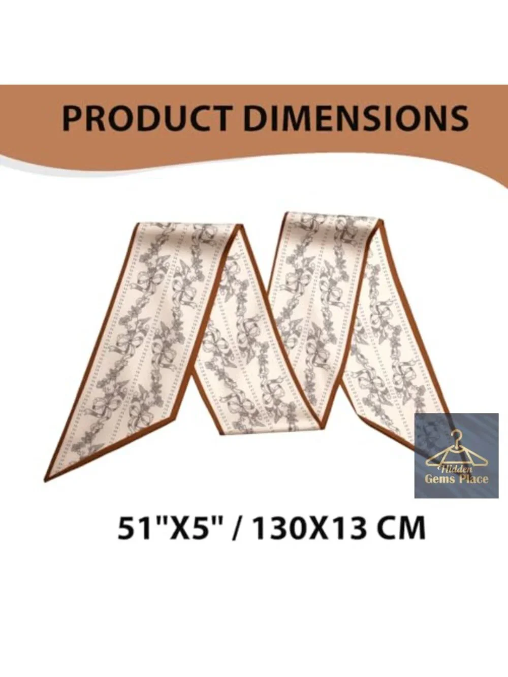 Silk-Like Skinny Scarf for Bag Purse Handbag, Hair Scarf Headband